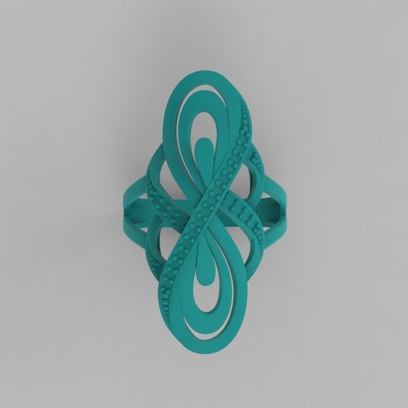 Women Diamond ring design 3dm stl 3D print model 3D print model_9