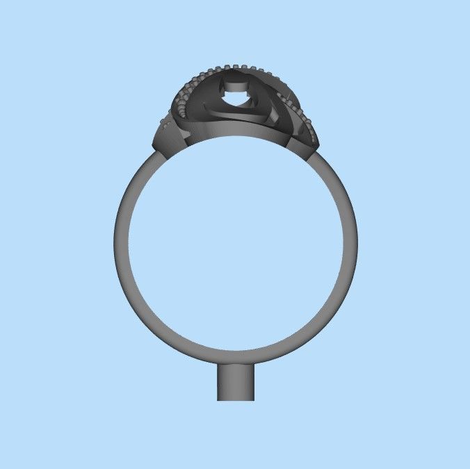 Women Diamond ring design 3dm stl 3D print model 3D print model_25