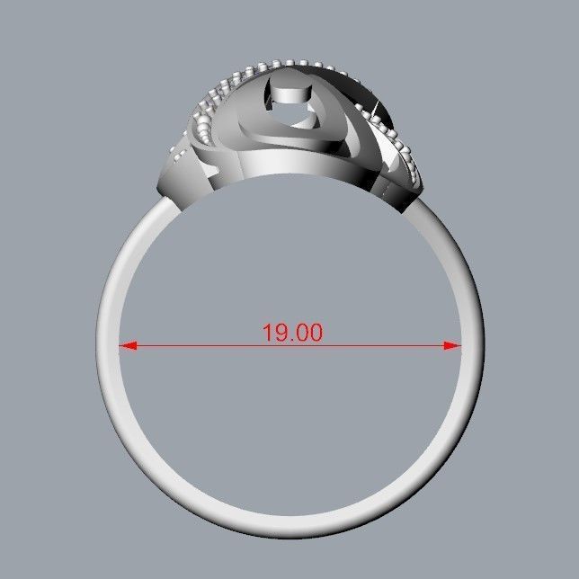 Women Diamond ring design 3dm stl 3D print model 3D print model_17
