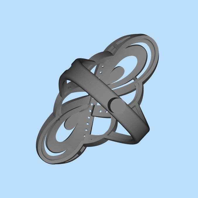 Women Diamond ring design 3dm stl 3D print model 3D print model_22