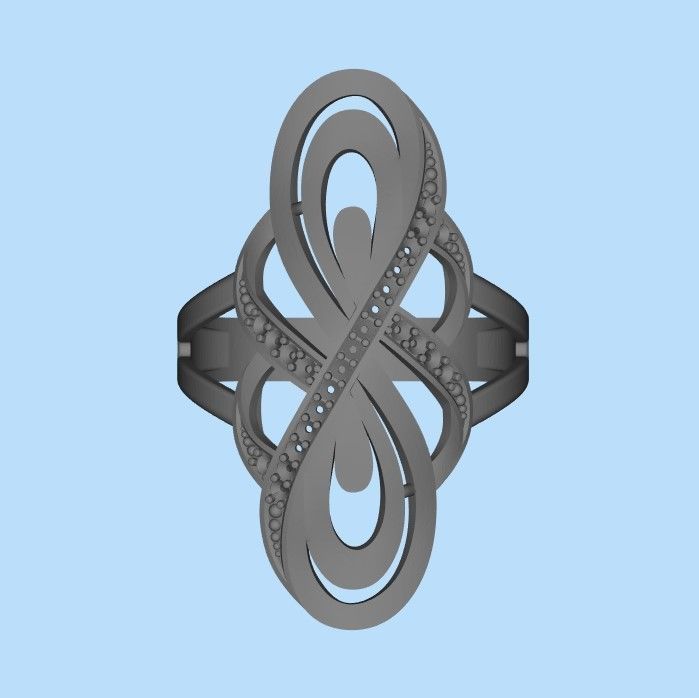 Women Diamond ring design 3dm stl 3D print model 3D print model_26