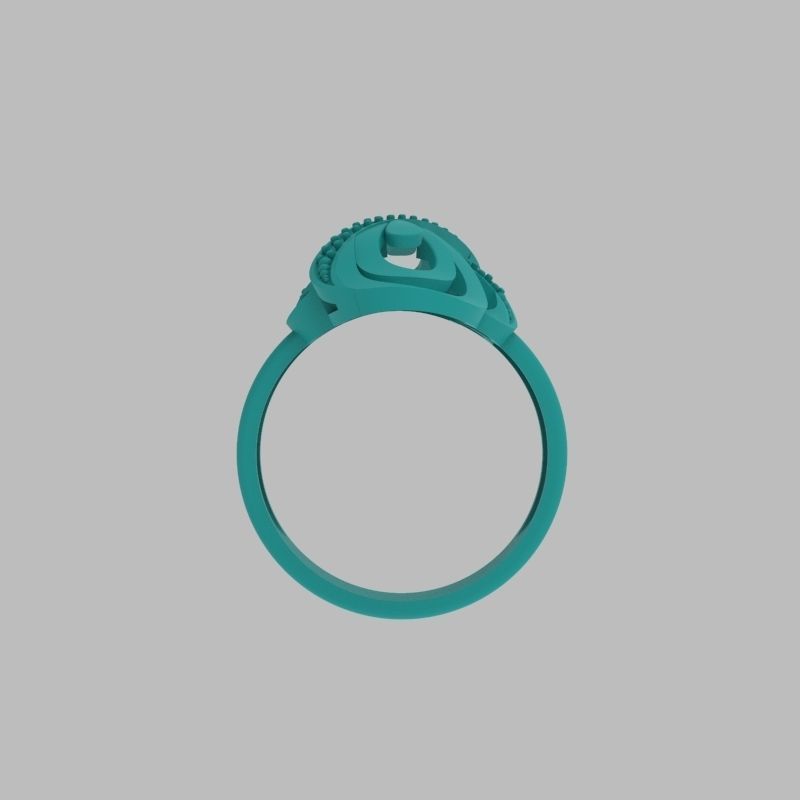 Women Diamond ring design 3dm stl 3D print model 3D print model_13