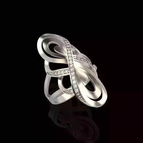 Women Diamond ring design 3dm stl 3D print model
