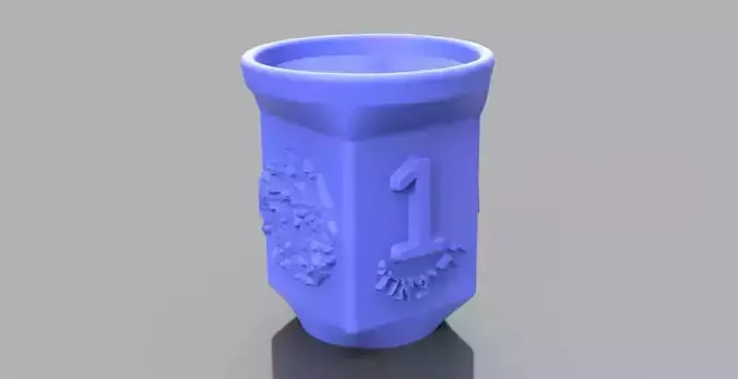 Set of 4 cups for children for the Passover seder night  3D print model