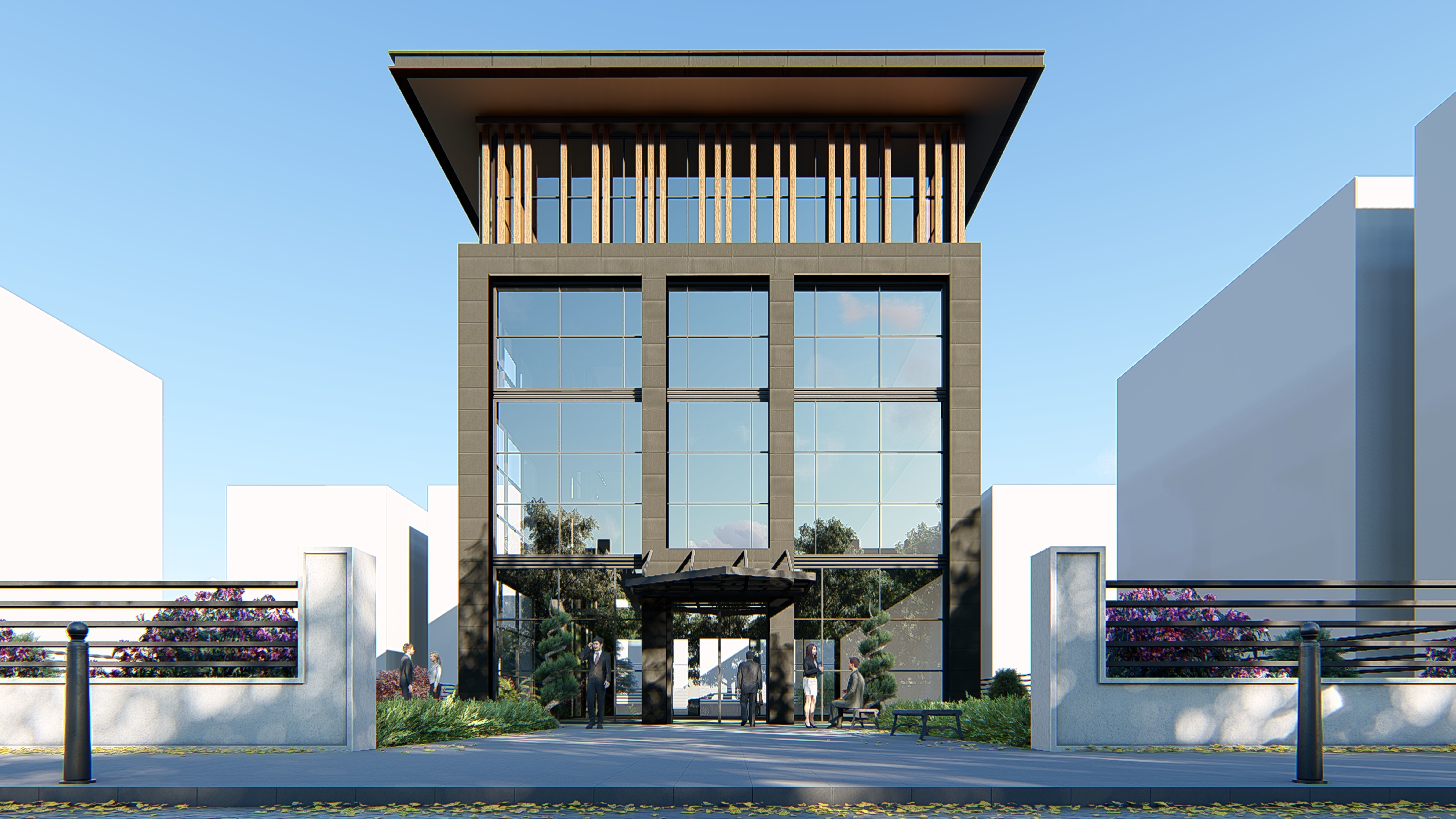 Office Facade Design-Lumion 3D model_1