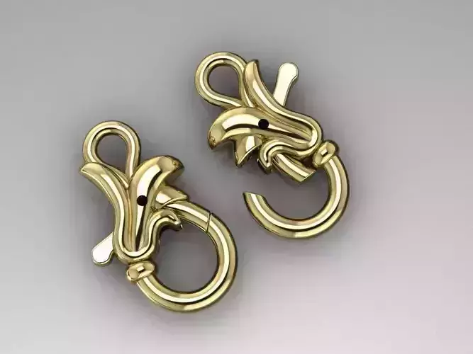 Lock Lock two gold plated hooks