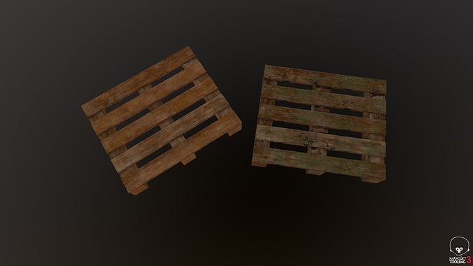 2 in 1 - Pallet with 2 different Skins Low-poly 3D model