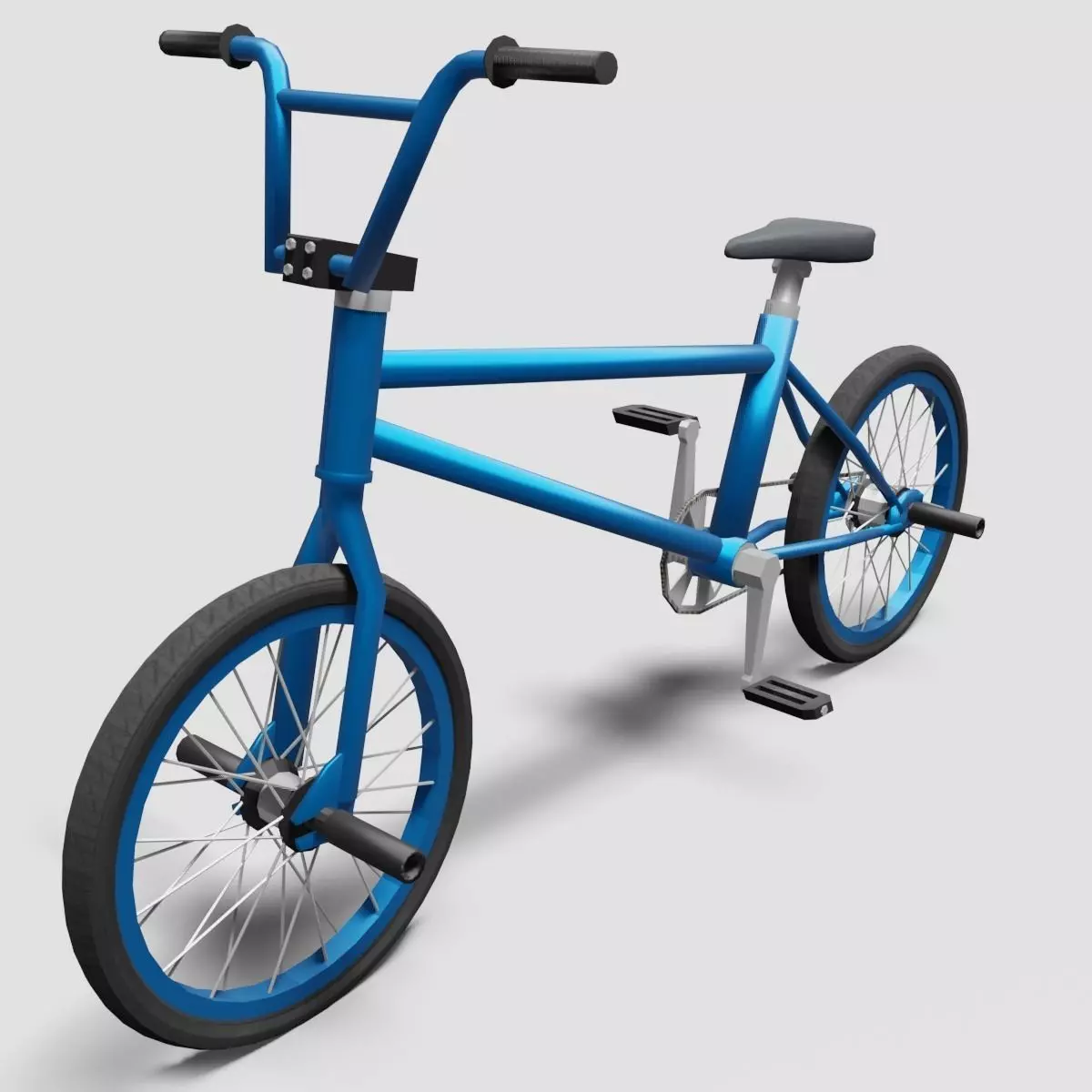 BMX Bike - Blue Low-poly 3D model
