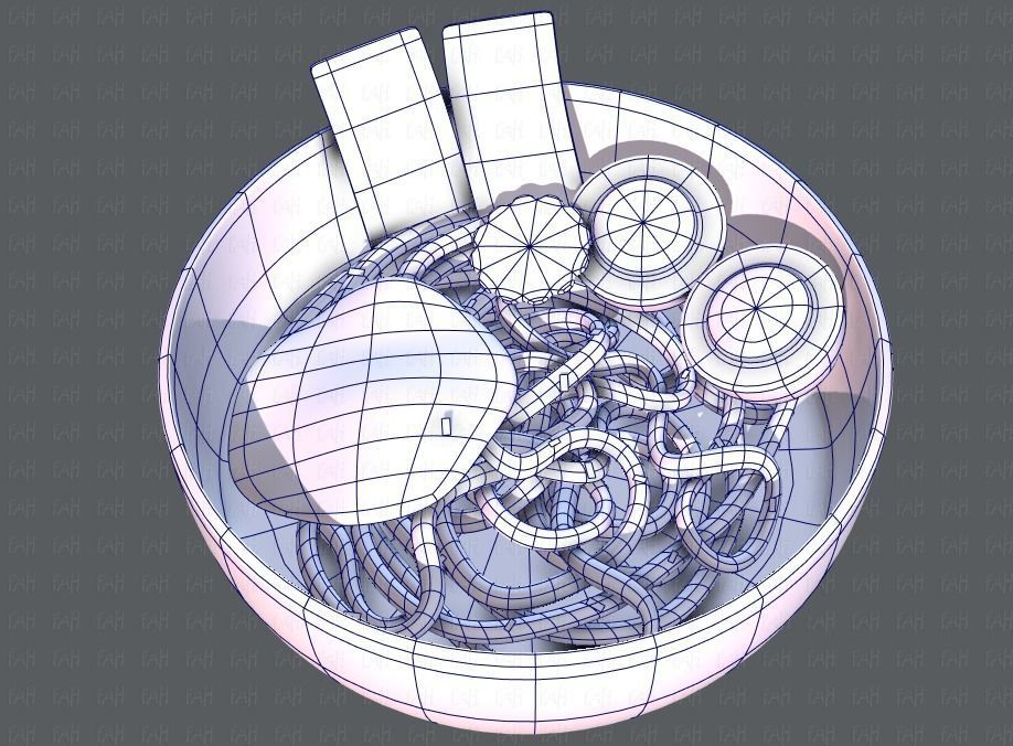 Ramen V01 Low-poly 3D model_34