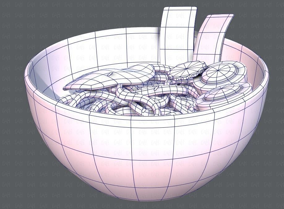 Ramen V01 Low-poly 3D model_16