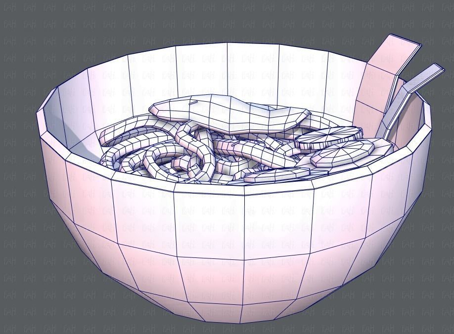 Ramen V01 Low-poly 3D model_32