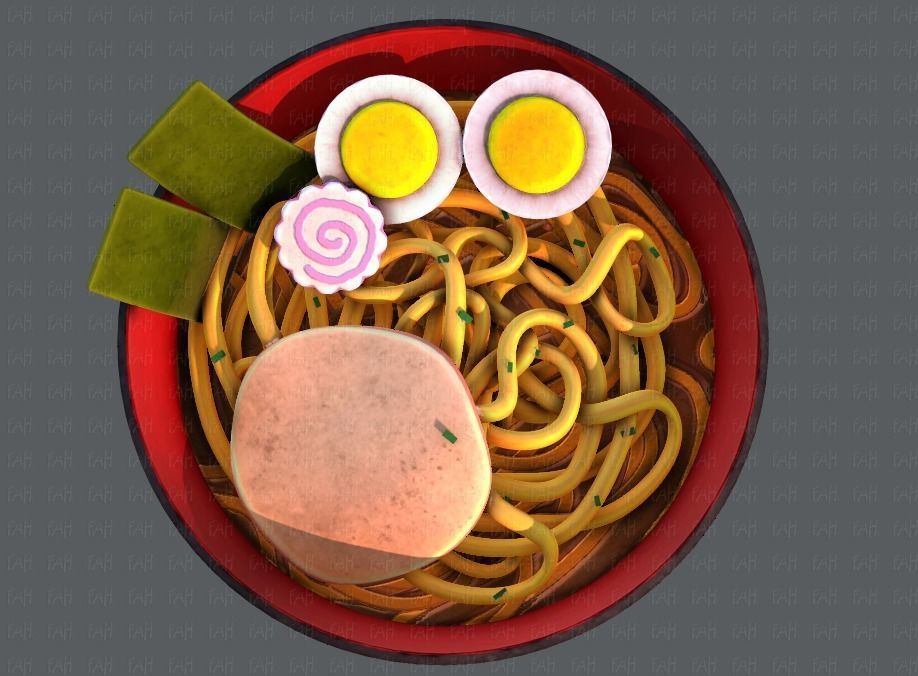 Ramen V01 Low-poly 3D model_41