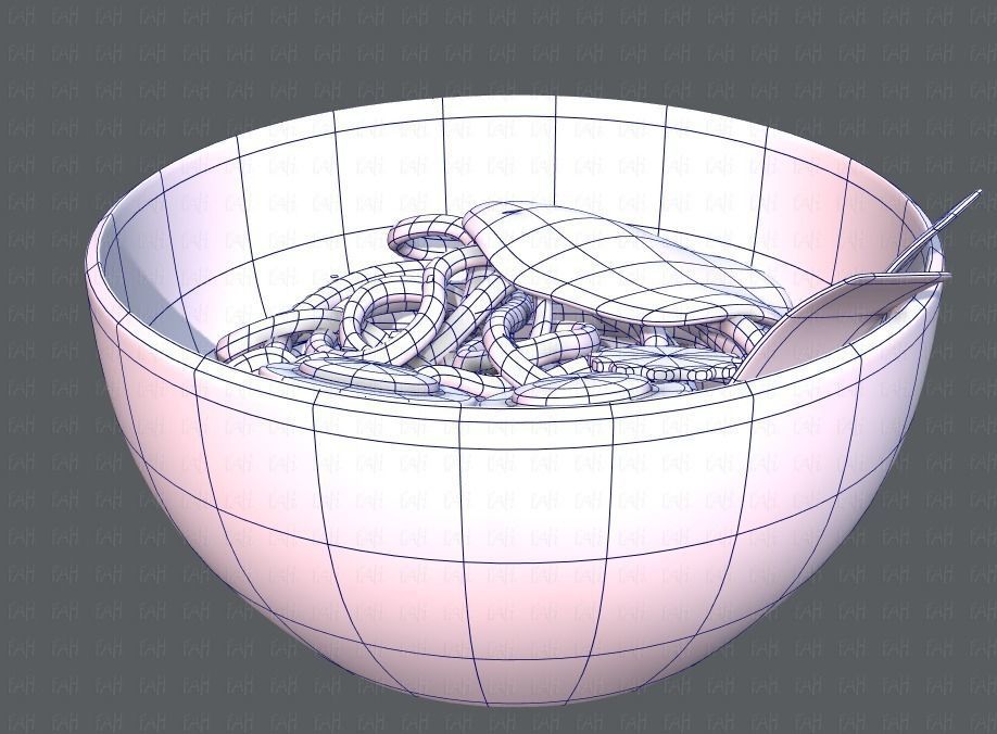 Ramen V01 Low-poly 3D model_14