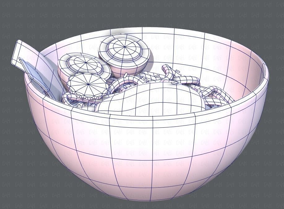 Ramen V01 Low-poly 3D model_11