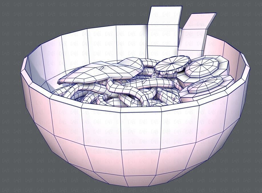 Ramen V01 Low-poly 3D model_31