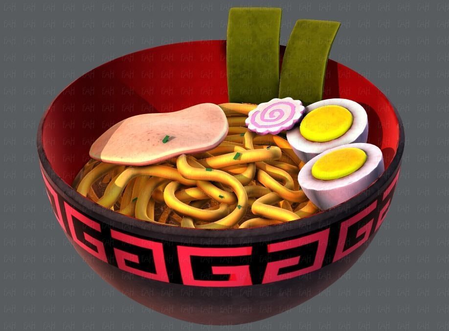 Ramen V01 Low-poly 3D model_37