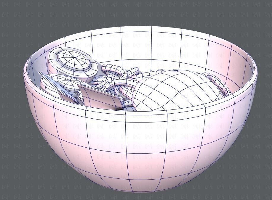 Ramen V01 Low-poly 3D model_12