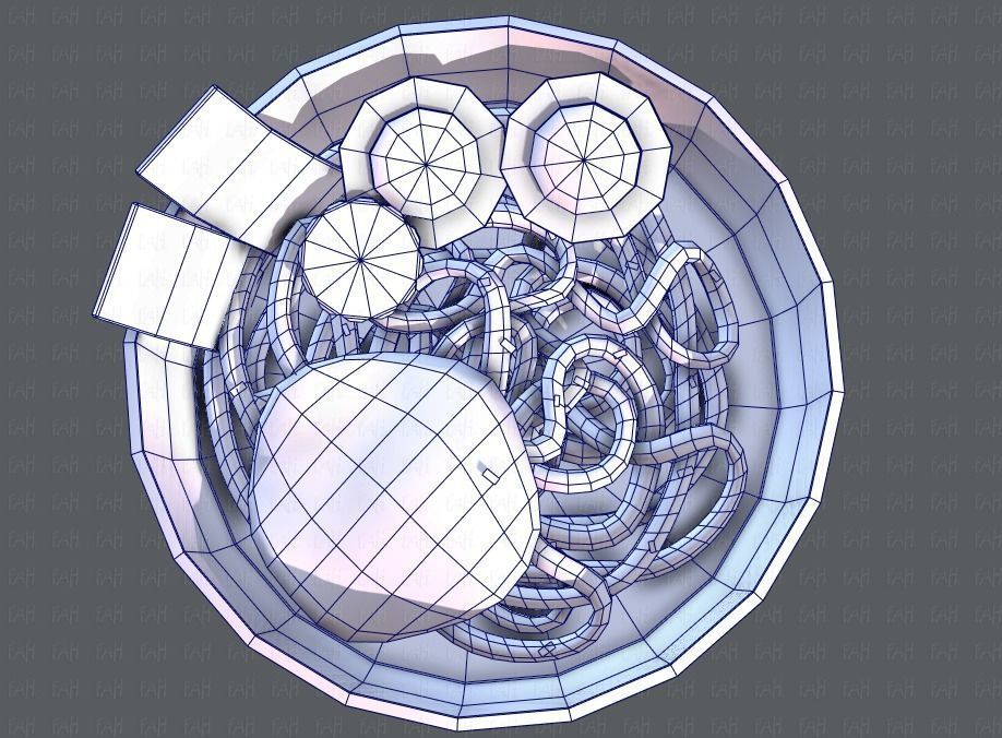 Ramen V01 Low-poly 3D model_44