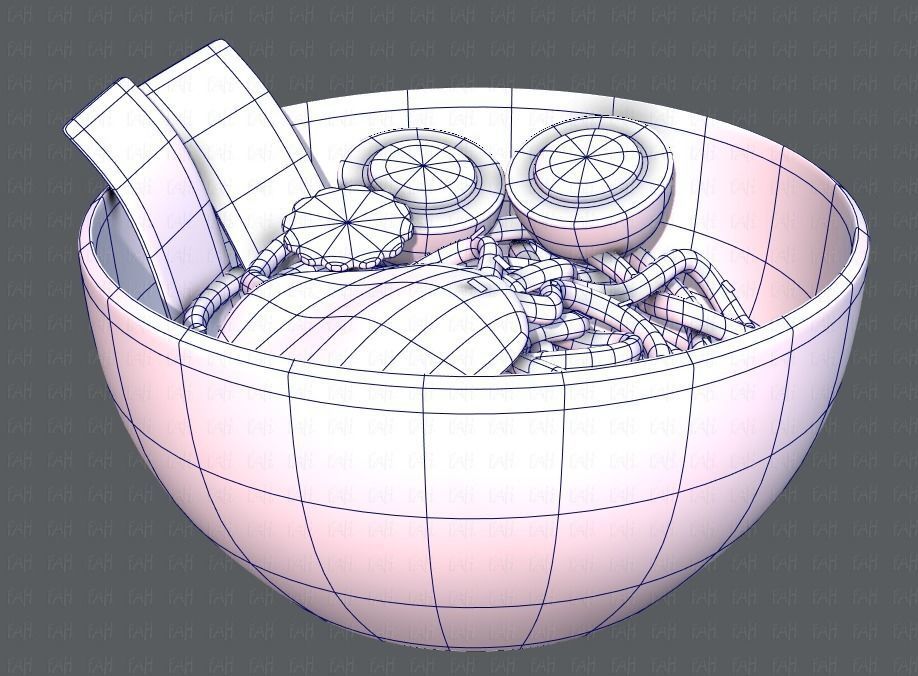 Ramen V01 Low-poly 3D model_10