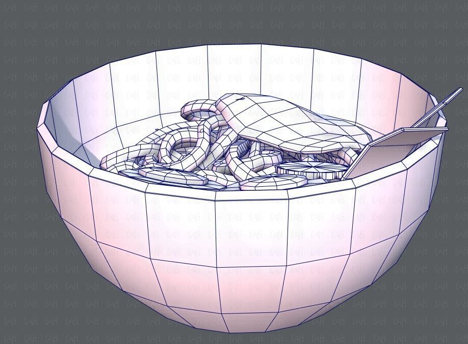 Ramen V01 Low-poly 3D model_30