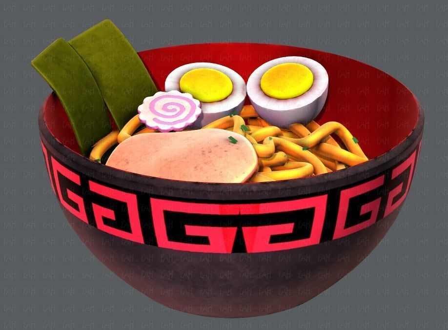 Ramen V01 Low-poly 3D model_2