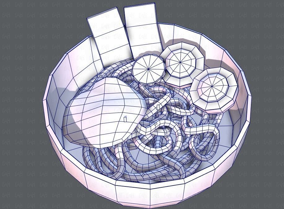 Ramen V01 Low-poly 3D model_36