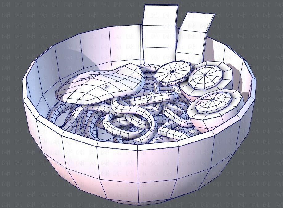 Ramen V01 Low-poly 3D model_40