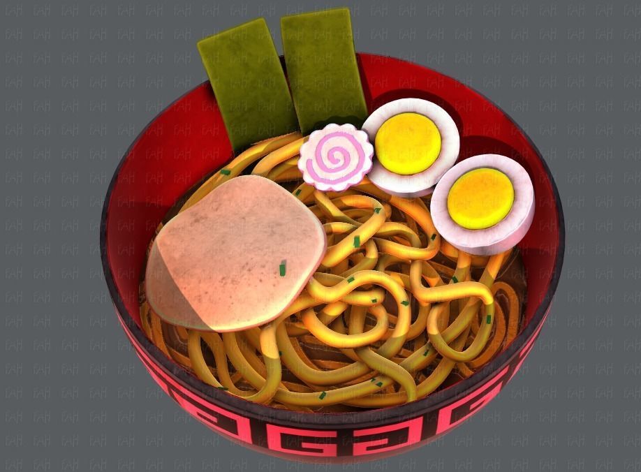 Ramen V01 Low-poly 3D model_33