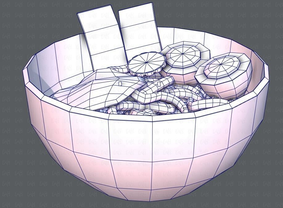 Ramen V01 Low-poly 3D model_25