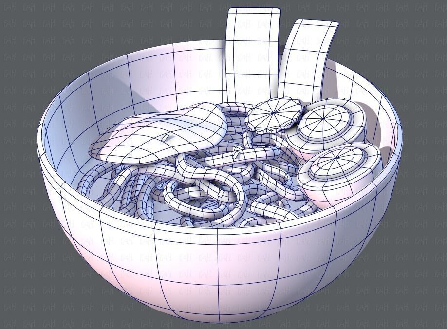 Ramen V01 Low-poly 3D model_38