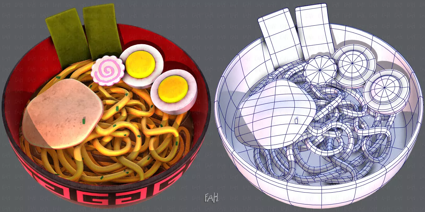 Ramen V01 Low-poly 3D model_0