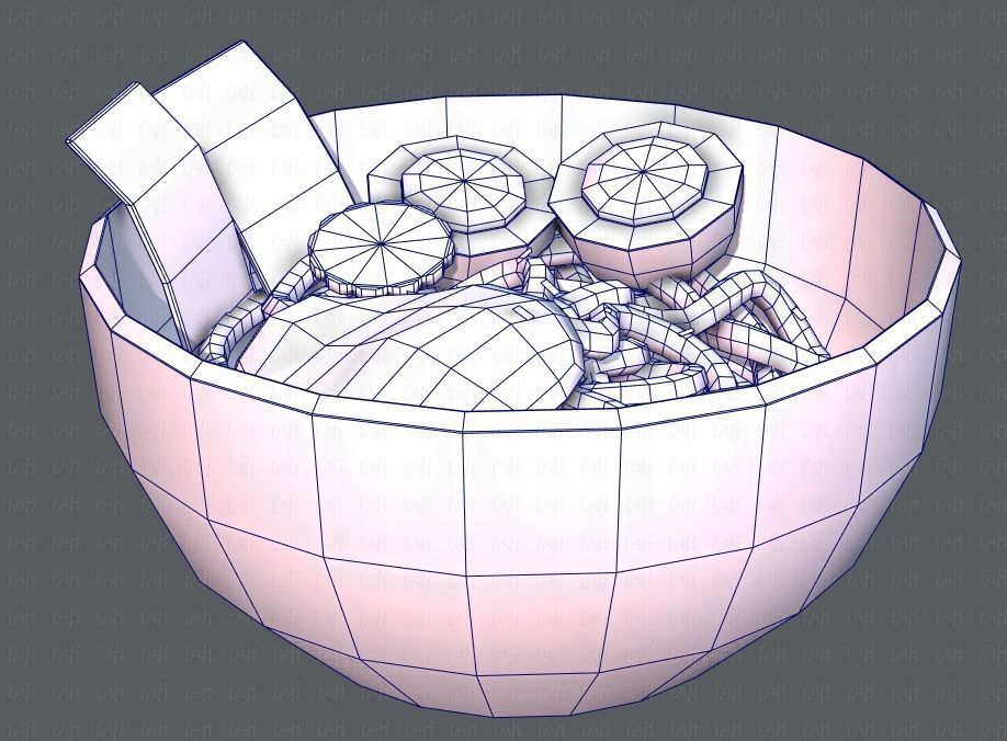 Ramen V01 Low-poly 3D model_26