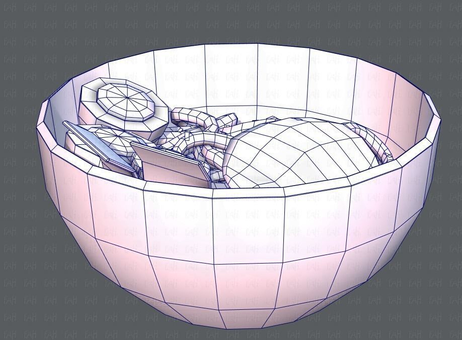 Ramen V01 Low-poly 3D model_27