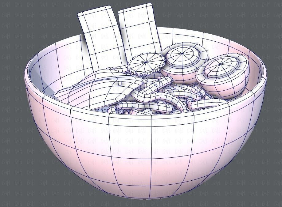 Ramen V01 Low-poly 3D model_9
