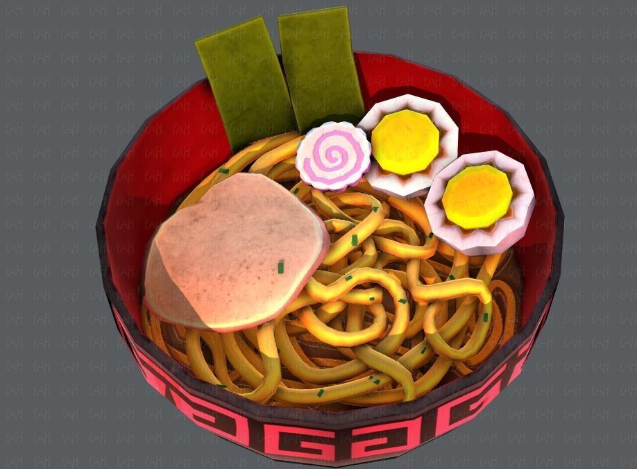 Ramen V01 Low-poly 3D model_35