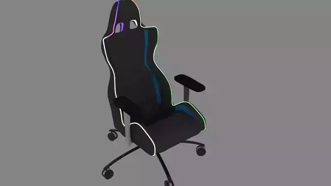 a gaming chair with rgb gradient lamps