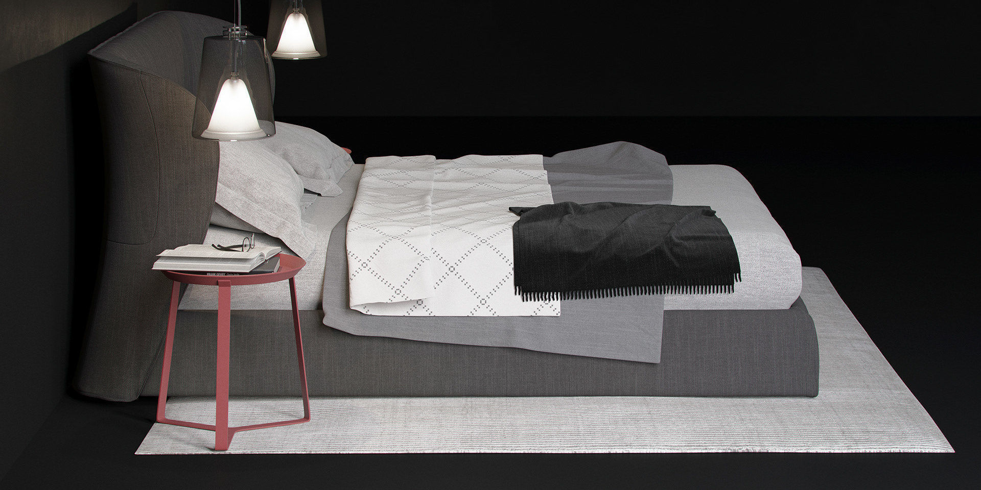 Natuzzi Oasi BED 3D model_4