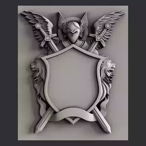 3d STL models for CNC or 3d printer Coat of arms
