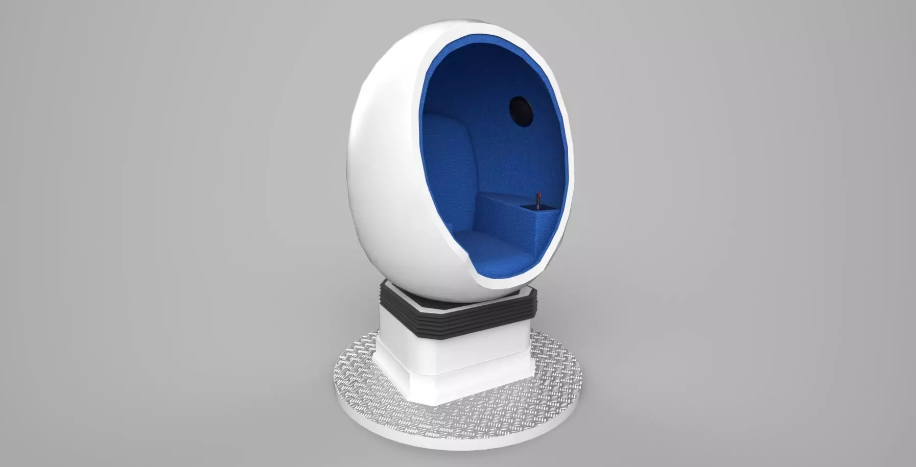 VR egg cinema 9D Low-poly 3D model_0