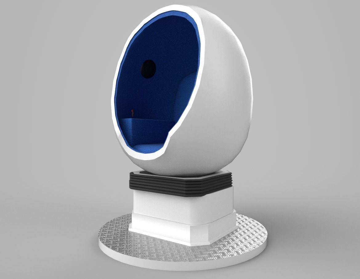 VR egg cinema 9D Low-poly 3D model_5
