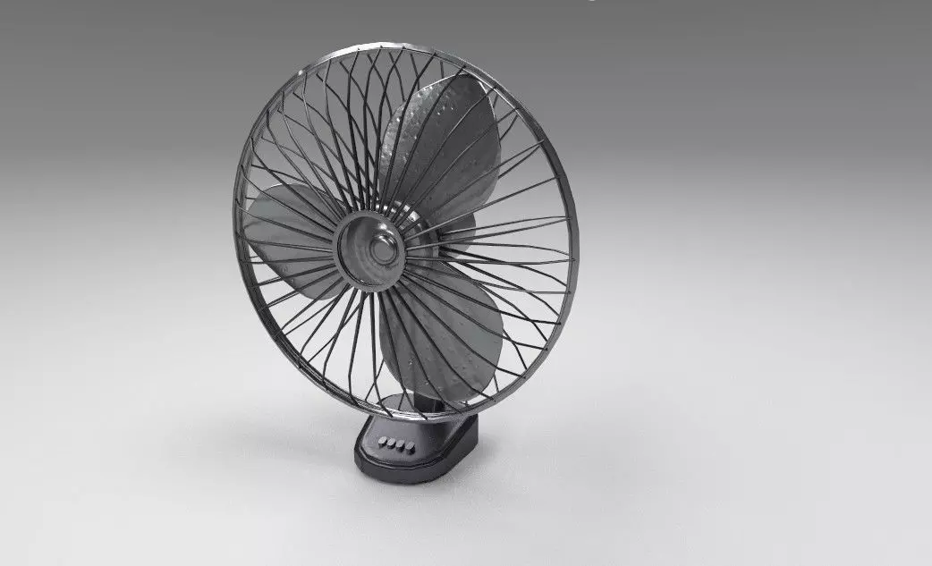 Table Fan Low-poly 3D model