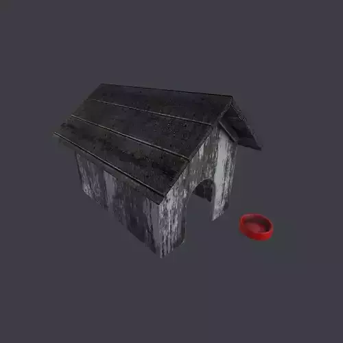 Old Dog House Low-poly 3D model