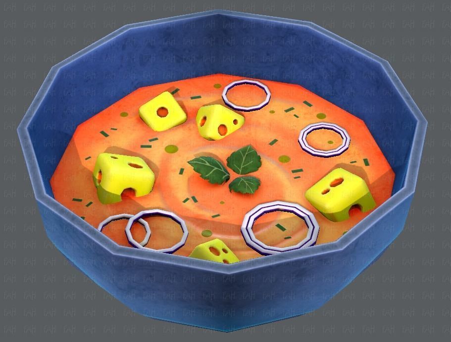 Soup V01 Low-poly 3D model_21