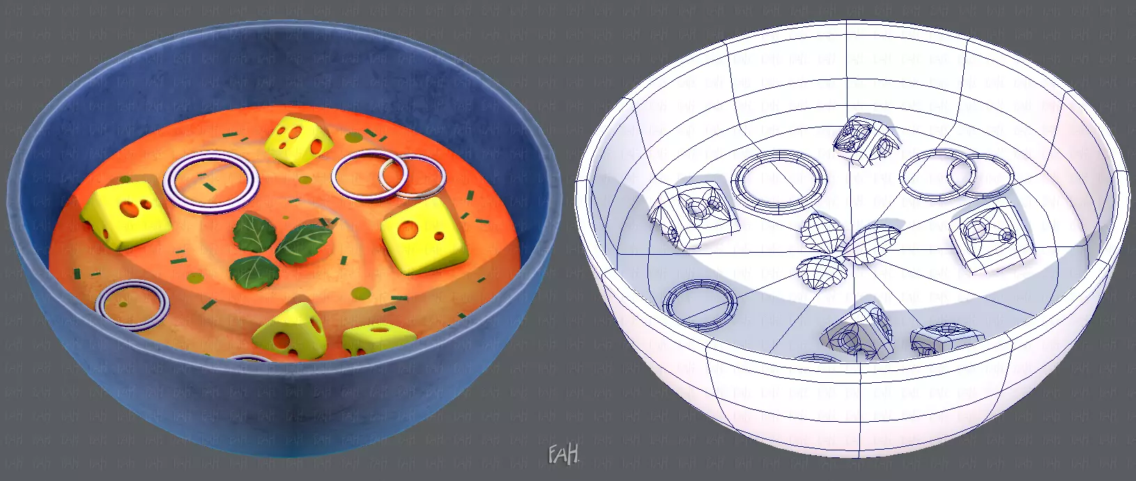 Soup V01 Low-poly 3D model_0