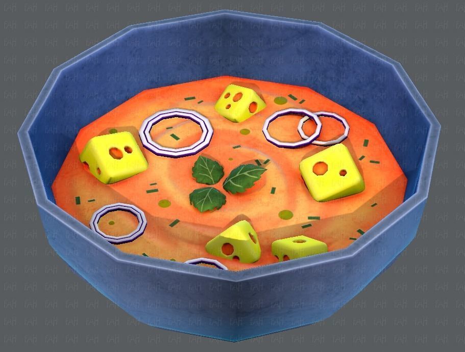 Soup V01 Low-poly 3D model_17
