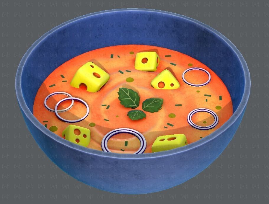 Soup V01 Low-poly 3D model_4