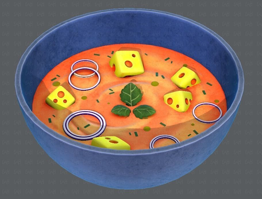 Soup V01 Low-poly 3D model_3