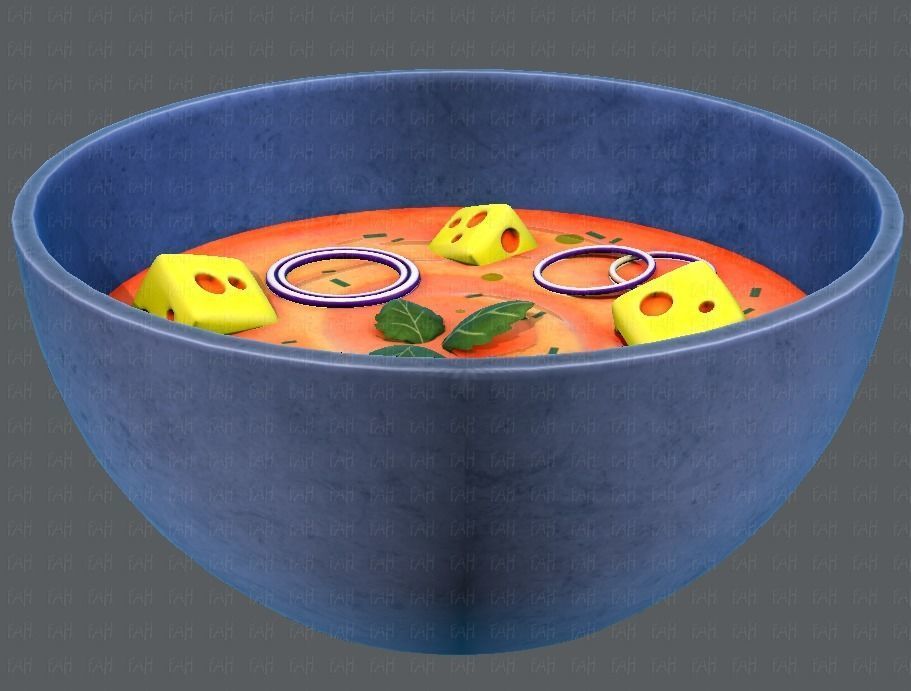Soup V01 Low-poly 3D model_33