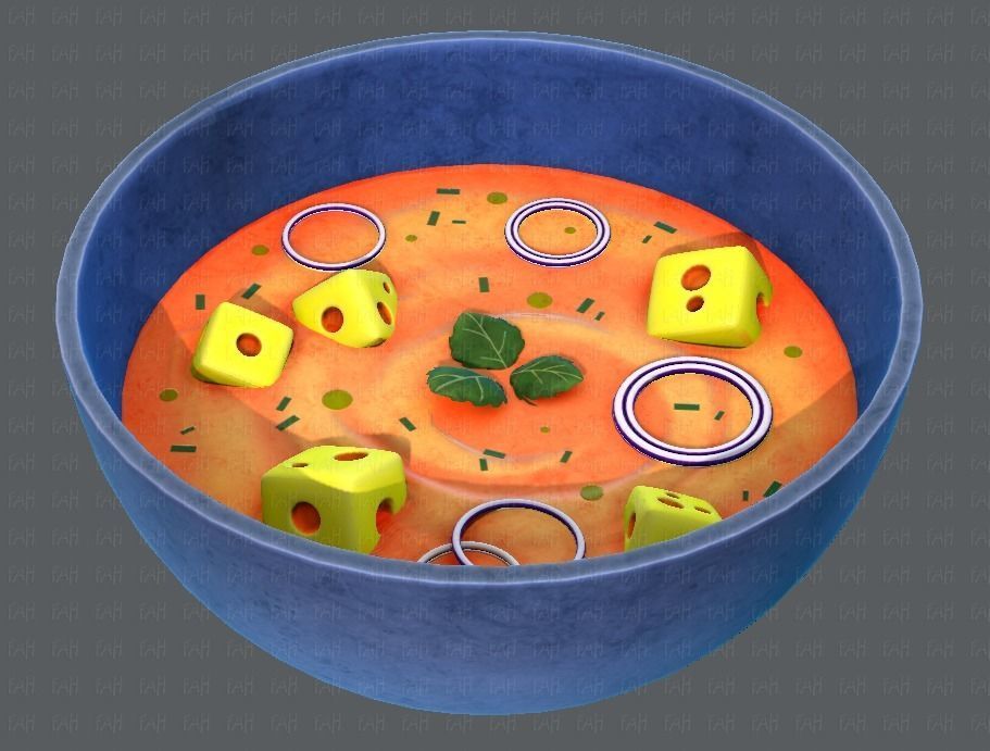 Soup V01 Low-poly 3D model_6
