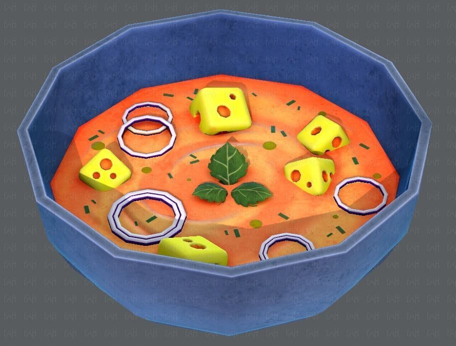 Soup V01 Low-poly 3D model_19